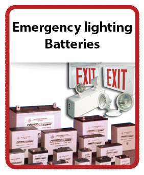 EMERGENCY LIGHTING, BATTERIES